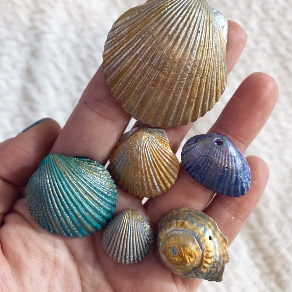 🐳 3/$25 Exotic Clearwater Painted Shell Necklace - Picture 6 of 6